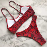 New S - XL Sexy Hot Pink Leopard Bikini Women Swimwear Female Swimsuit Two-piece Bikini set Bather Bathing Suit Swim Lady V871P