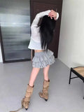 Sweet And Spicy Ballet F-length Skirt With Elastic Waist And Lace Hem Flared Cake-aped Ort Skirt For Young Women 8PO5