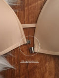 MOYISU French Style Triangle Bra Thin Strap Halter Neck Invisible Front Fastening Elegant Wireless Bralette Sophisticated AB Cup