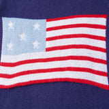 Women's 4th of July Knitted Vest Spring Summer Sleeveless Round Neck Flag Print Casual Party Tank Tops