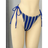 2026 New Striped Bikini Women Swimwear Female Swimsuit High Cut Leg Padded Bather Bathing Suit Swim Two-pieces Bikini set K8071