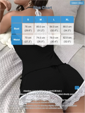 Women's Grey Spaghetti Strap Pajama Set Lace Hem Cami Top and Shorts Soft Knit Sleepwear Loungewear Comfortable Casual Pjs