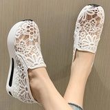 Classic Black Embroider Sneakers for Women 2025 Comfortable Breathable Mesh Casual Shoes Woman Lightweight Platform Shoes Mujer