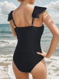 2026 Sexy Strappy Swimsuit One Piece Solid Vintage Black Swimwear Women Bathers Bathing Swimming Swim Suit Female Beachwear