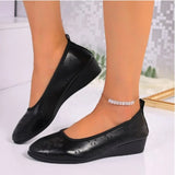 Comfortable Flat Bottom Mom ShoesSoft Surface  Work Casual Women's Footwear Breathable Hollow