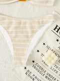 Striped Textured Bandeau Bikinis 2025 Women Sexy Swimsuit Push Up Swimwear Female Bathing Suit Swimming Summer Beachwear