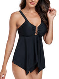 ZTVitality Black Tankini Set Women's Swimsuit 2024 New Arrival Padded Bra Push Up Swimwear Sexy Summer Beachwear Bathing Suit