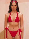 2026 Fashionable Boho Chic Bikini Set with Unique Paisley Design Perfect for Beach Wear and Pool Parties Summer Getaways