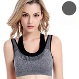 6 Colors Sports Bra Women Cross Hollow Back Gym Jogging Crop Top Female Tops Yoga Fitness Shockproof Vest Sport Bras for Women