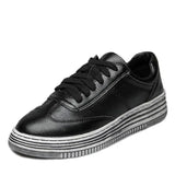 sneakers  Women casual low top leather shoes lightweight white Pink Shoes Breathable Creepers Platform flats Shoes  2020