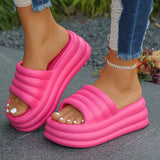 Chunky Platform Slippers for Women 2024 Summer Comfort Soft Sole Beach Shoes Slides Woman Thick Bottom Non-Slip Sandals Ladies