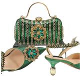 Doershow Lastest Italian Design Fashion Style Ladies Shoes with Matching Bag Set 2024 Nigerian Shoes and Bag Set  HKK1-6