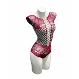 Sexy Spicy Girl Style Hollow-out Tearable One-piece Mesh Outfit Transparent Bodysuits Hollow Out For Woman Thin Bodysuits XEHY
