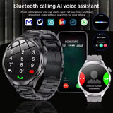 BOXUXING 1.85-inch Smart Watch Men Sport Waterproof Fitness Heart Rate Watches Compass GPS Track NFC Bluetooth Call Smartwatch