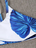 3 Pieces Leaf Print Bikinis 2026 Women & Cover Up Skirt Swimwear Female Sexy Swimsuit Beachwear Bathers Bathing Swimming Suit