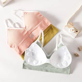 Women Crop Top Seamless Sports Push-Up Bra Tube Top Lingerie Underwear Streetwear Padded Camis with Straps Daily Wear Tops