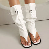 2025 Brand Plus Size 48 Trendy Denim Blue Gladiator Sandals Women Chic Black Chunky Heels  Fashion Comfy Walk Summer Boot Shoes