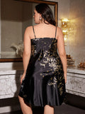Plus Size Women's Nightdress Elegant Fashion Prints Pajamas Comfortable Snd Sexy Dress For Home Party