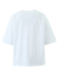Foridol Papaya Print Fruit T-shirt Women Summer Loose Casual Shirts Blusa Half Sleeve White Spring Summer Shirt 2025 Blouse
