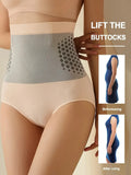 High Waist Tummy Control Shapewear Panties for Women Seamless Body Shaping Underwear Abdomen Slimming Breathable Stretch Briefs