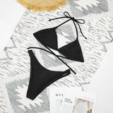 Sexy Solid 3 Piece Micro Bikinis Women Swimsuit 2025 New Swimwear With Long Sleeve Bathing Suit Beachwear Biquini Female