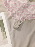 Lace embroidery underwear set Sexy floral print set seaside vacation style bra set party underwear women Lingerie MR2862