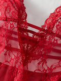 Lace Underwear Women Elegant Short Sleepwear Dress Design Loungewear Bodysuit Teddy Babydoll