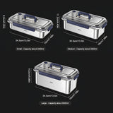 Food Storage Container with Lids Airtight 304 Stainless Steel Large Capacity Leakproof Kitchen Storage Container with Date