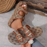 Flowers Embroidery Thick Bottom Sandals Women Fashion Designer Buckle Platform Slippers Woman Summer 2025 Non Slip Sandles Mujer