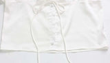 Ahagaga Causal Women Tops Solid Lace -Neck Short Sleeves Satin Slim Button Regular Eelgant Streetwear Tees Female Basic T Shirts