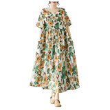 Long Dresses For Women Casual Summer Trendy Boho Style Pleated Cover Up Vestidos Daily Wear High Quality Elegant Maxi Dress