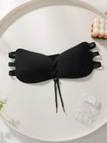 Sexy Front Closure Push Up Bra for Women bra Invisible Seamless Strappy Design black Lingerie Date Night J051