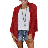 Open Front Jacket Women Sequin Coat Long Sleeve Solid Color Spring Autumn Mid-length Cardigan