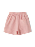 Summer Womens Casual Shorts Elastic Waist Plaid/Striped Print Button Front Shorts Casual Beach Going Out Pants