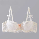MOYISU Summer Lingerie Set Sheer French Lace Minimiser Bra Briefs Ultra Thin Sexy Women's Underwear Big Bust Sexy Tushy & Panty