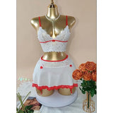 Erotic Hot Cosplay Uniform Fairy Ultra Sexy Seamless Bra Kit Garter Set Maid Dress Sex Outfits Costume Pajamas Thongs Set