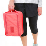 Portable Shoe Bags Travel Holds Multifunction Folding Storage Handbag High Capacity Mini Solid Color Shoe Pouch Organizer