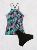 ZTVitality Sexy Print 2 Piece Tankini Set 2025 New Arrival Push Up Padded Bra Swimsuit Women Swimwear summer Beachwear Brazilian