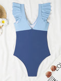 2026 Hollow Out Cross Ztvitality Swimsuit One Piece Solid Ruffle Swimwear Women Bathing Swimming Swim Suit Female Beach Wear