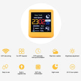 Small Portable Smart Wifi Weather Station Display Weather Temperature Humidity Time Alarm Clock Desktop Decoration