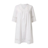 Boho Dress For Women Casual Summer Lace Dresses V Neck Short Sleeve Beach Sundress Swing Vestidos Fashion Slim Lace Plus Size