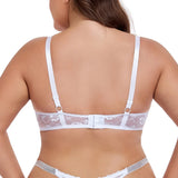 3 Pcs Women's Bra Elegant Retro Lace Sheer Unpadded Sexy Lingerie BH Tops Flower knitting Brassiere Underwire Plus Size Bras