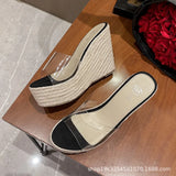 NASBAVI Summer Fashion PVC Jelly Wedges Platform Women's Slippers Sandals Casual Shoes Size 34-40