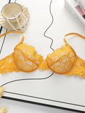 Women's New Product Red Lace With Steel Ring Lingerie Sexy Daily Thin Brassiere Pull Up Solid Color Underwear MR2690