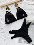 Sexy Cut Out Strappy High Cut Bikini Women Thong Swimwear Female Swimsuit Two-pieces Bikini Set Bather Bathing Suit Swim Lady