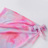 2026 Summer Women's Bikini Set Gradient Pink Shell Bra with Low Waist Shorts and Cover Up Skirt 3 Pcs Swimsuit