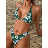 S - XL Sexy Floral Printed Brazilian Bikini Women Swimwear Female Swimsuit Two-pieces Bikini Set Bather Bathing Suit Swim V6475