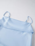 Womens  Tank Tops Solid Color Satin Cowl Neck Spaghetti Strap Going Out Vest Summer Daily Casual Elegant Camis Streetwear
