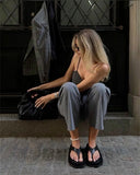 2026 New Arrivals Summer Fashion Black Flip Flops Flat Sandals Women Leisure White Slides Shoes Comfy Walking Beach Footwear