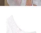 French Anime Style Lingerie Set Ultra Thin White Lace Bra Small Breasts Push Up Traceless Bralette Pure Desire Gathering Sexy BB
